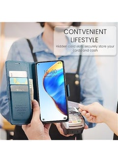 ماركة غير محددة حافظة جلدية مع RFID لهاتف Xiaomi 10T 5G \/ Xiaomi 10T Pro 5G، تصميم متين وعملي مع حامل بطاقات، اللون الأزرق  - Image 5