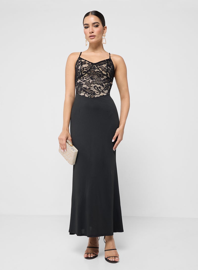 Lace Bodice Gown Dress