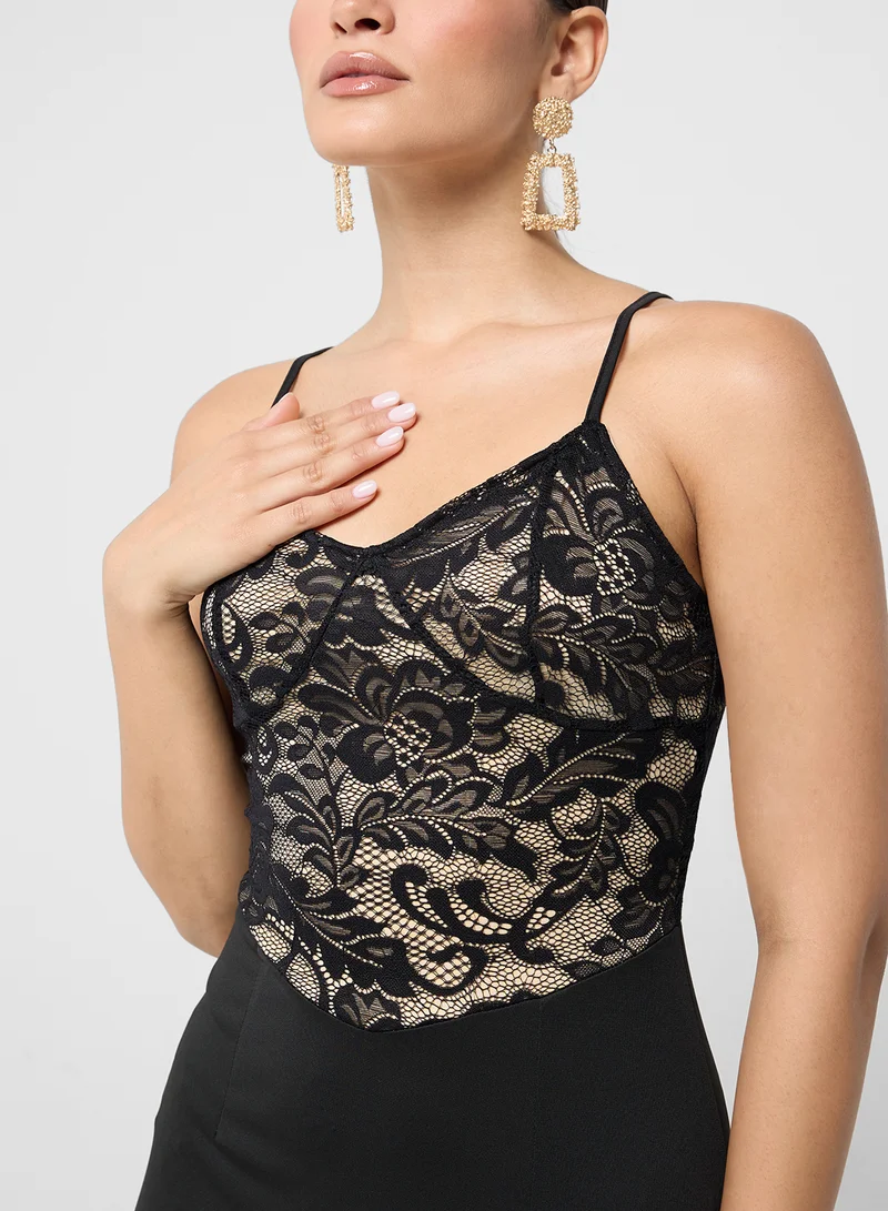 ELLA Lace Bodice Gown Dress