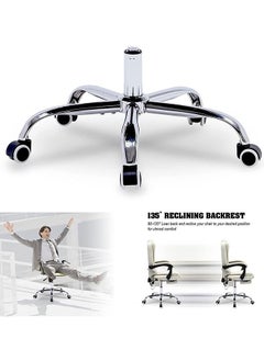 GoldenLike Office Chair,Ergonomic Home Gaming Chair PU Leather Swivel Adjustable Height Swivel Chair with Lumbar Support Footrest  - Image 5