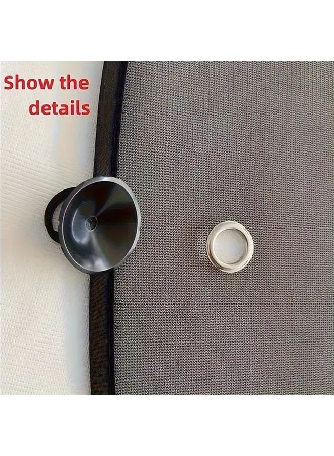 2 Pack Polyamide Car Side Window Sunshades With Suction Cups Sun Heat Blocker - Image 4