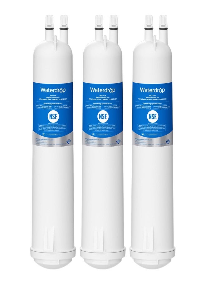 ووتر دروب فلتر مياه بديل من Waterdrop طراز EDR3RXD1 لفلتر Everydrop® رقم 3، 4396841، 4396710، WD-F08، وفلتر مياه ثلاجة Kenmore® رقم 46-9083، 46-9030، عبوة من 3 فلاتر - Image 1