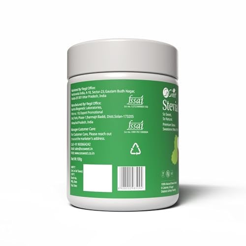 So Sweet Stevia Powder Zero Calorie Natural Sweetener - Sugar Free (Pack of 5) 100gm Each - Image 3