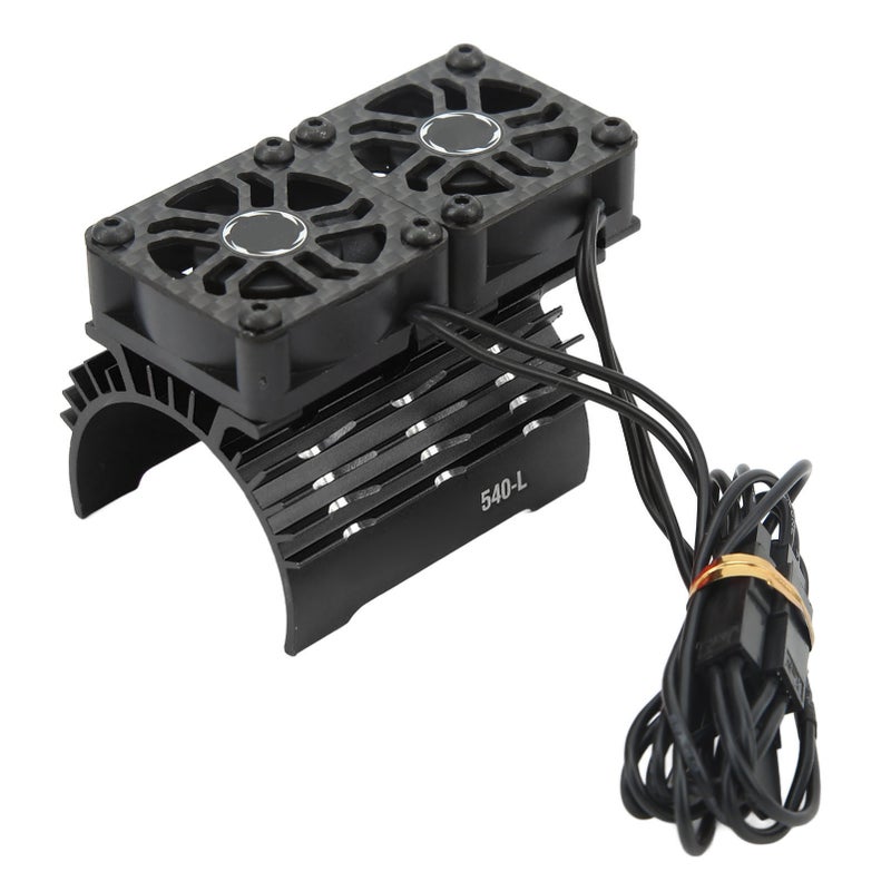 36mm RC Motor Fan Cooling Heatsink 28000RPM 8.4V with Dual Fans RC Brushless Motor Heatsink Cover for 540 550 Motor Black - Image 3
