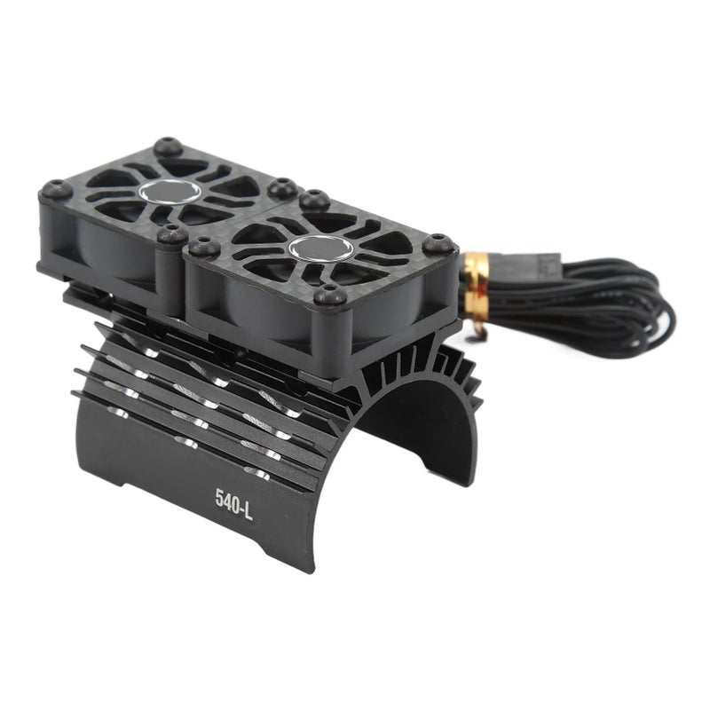 36mm RC Motor Fan Cooling Heatsink 28000RPM 8.4V with Dual Fans RC Brushless Motor Heatsink Cover for 540 550 Motor Black - Image 4