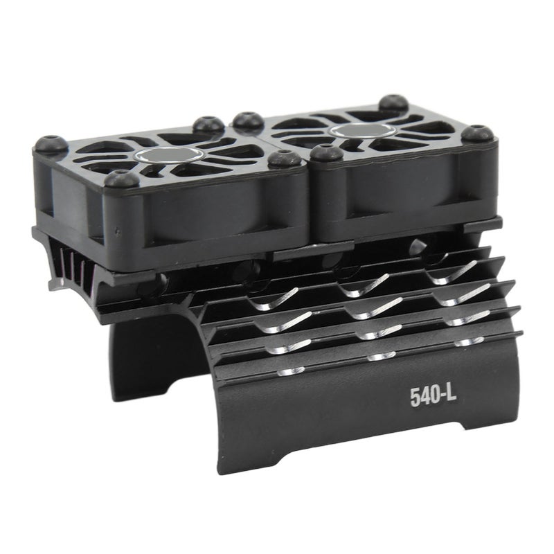 36mm RC Motor Fan Cooling Heatsink 28000RPM 8.4V with Dual Fans RC Brushless Motor Heatsink Cover for 540 550 Motor Black - Image 1