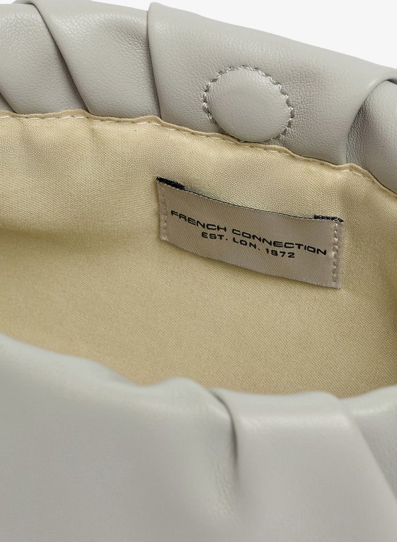 French Connection Women Grey Esme Clutch - Image 4