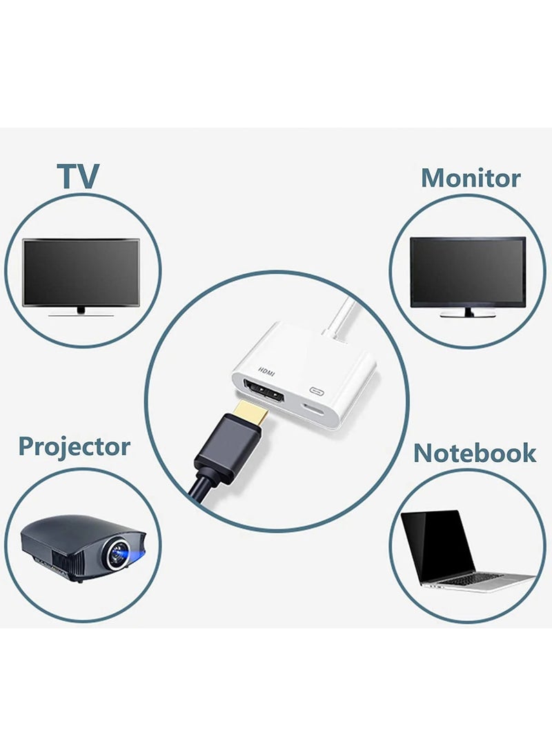 Techmaster كابل تحويل عرض HDMI مدخل شحن PD لهاتف آيفون 15 برو ماكس نوع-C  - Image 2