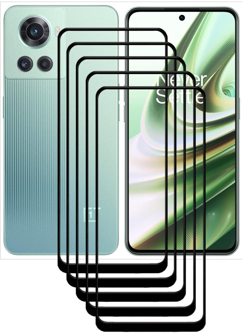 ACLIX 5 Pieces Antistatic ESD Dustproof Premium Quality High Definition Tempered Glass Screen Protector Designed For OnePlus 10R - Image 1