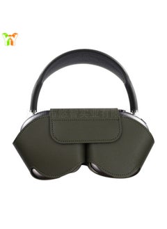 Suitable For Airpods Max Protective Case Head-mounted Bluetooth Earphone Bag Anti-drop Earphone Leather Case Storage Bag-Color:Green-Applicable Model:Airpods Max