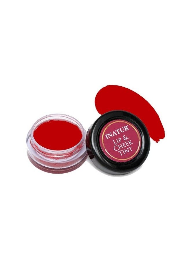INATUR Lip & Cheek Tint ; Multiuse For Lips Cheeks And Eyes ; Moisturizes And Nourishes Dry Lips ; Vegan And Crueltyfree ; Longlasting ; Natural And Organic ; 4G (Cherry)  - Image 1