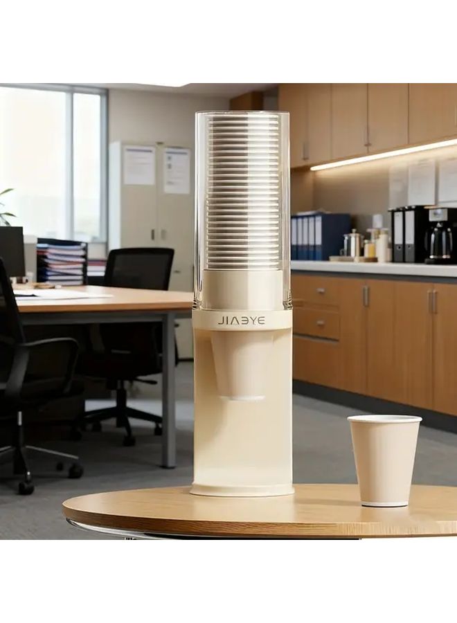 Large Beige Countertop Cup Holder No Drill Storage Rack Holds 40 50 Disposable Cups For Home Office Cafe - Image 5