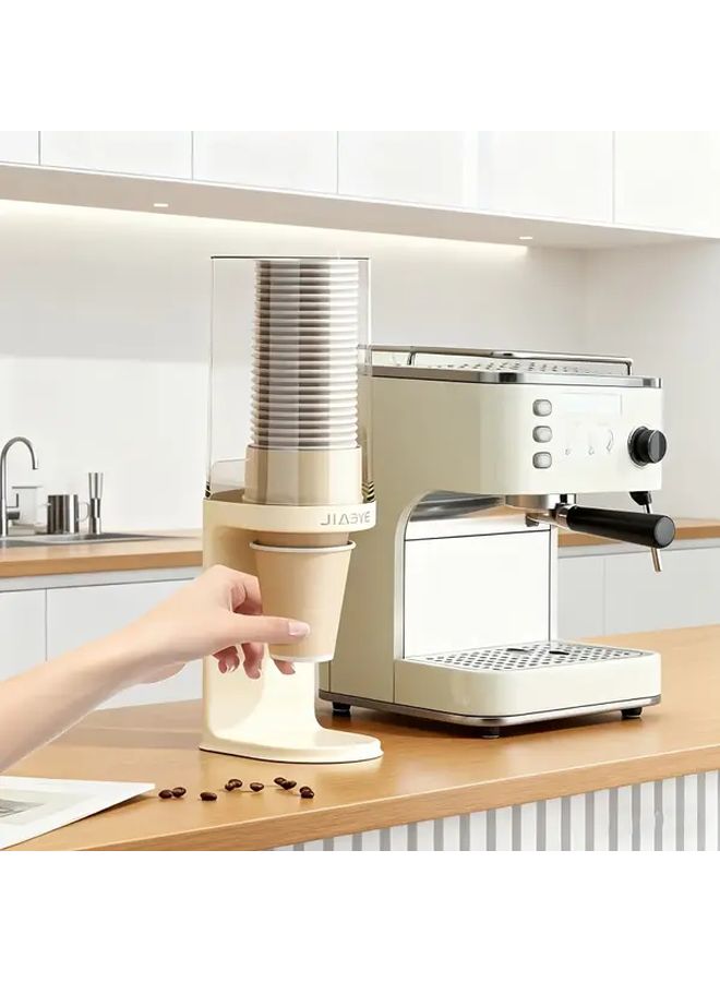 Large Beige Countertop Cup Holder No Drill Storage Rack Holds 40 50 Disposable Cups For Home Office Cafe - Image 2