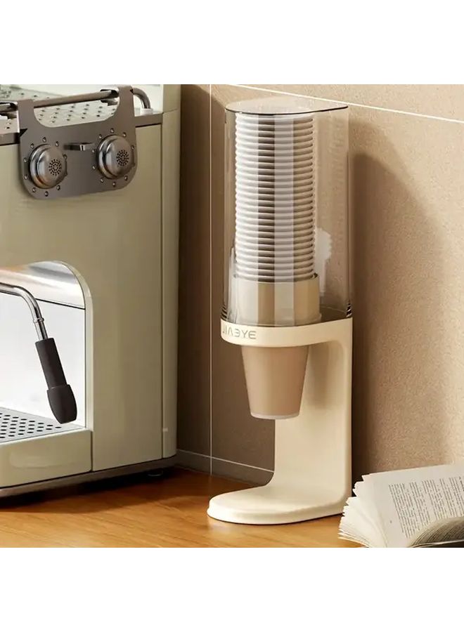 Large Beige Countertop Cup Holder No Drill Storage Rack Holds 40 50 Disposable Cups For Home Office Cafe - Image 3