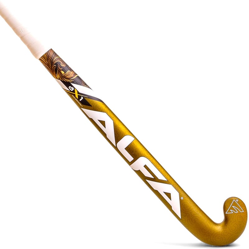 ALFA AX1 Composite Hockey Stick with Stick Bag (37 INCHES, Black/Gold Spark) - Image 1