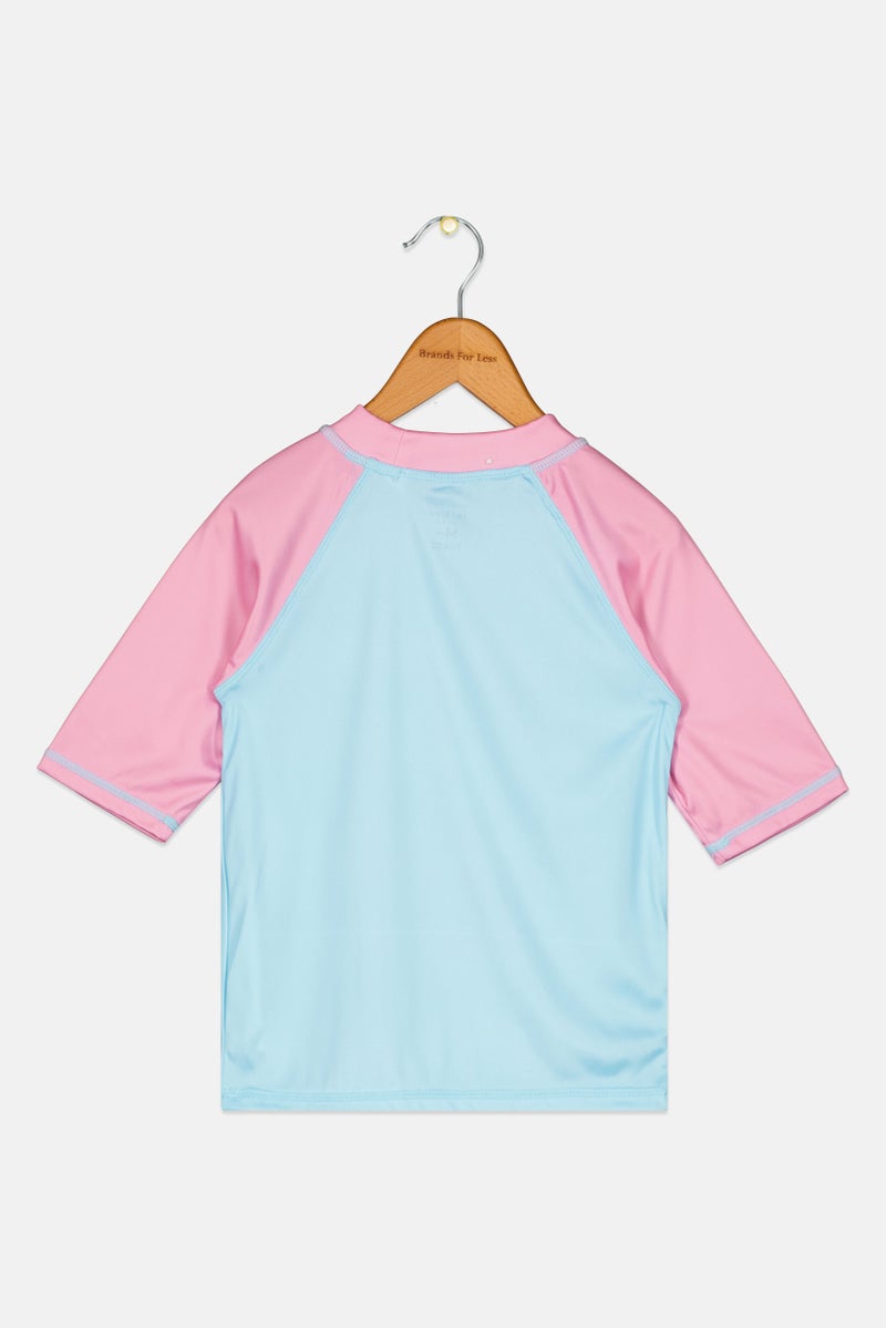 Lefties x Disney Kids Girl Graphic Print Short Sleeve Swimwear Top, Multicolor - Image 3