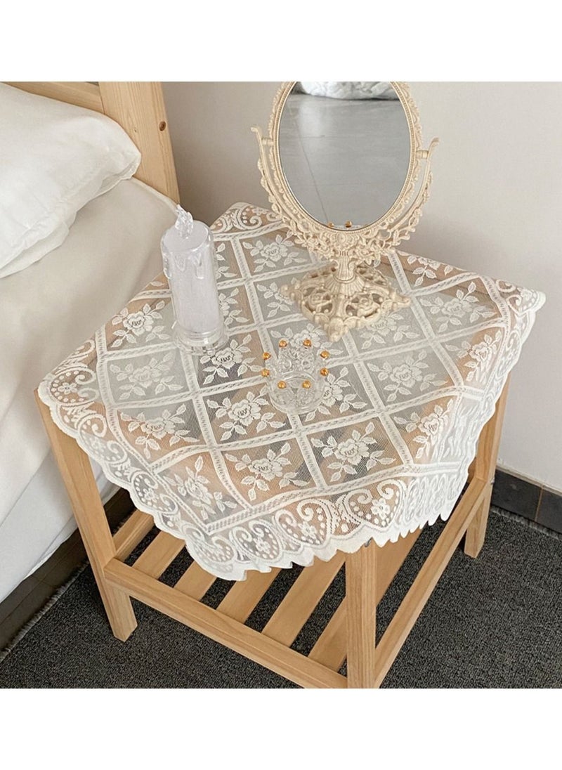 Nordic style beige lace tablecloth