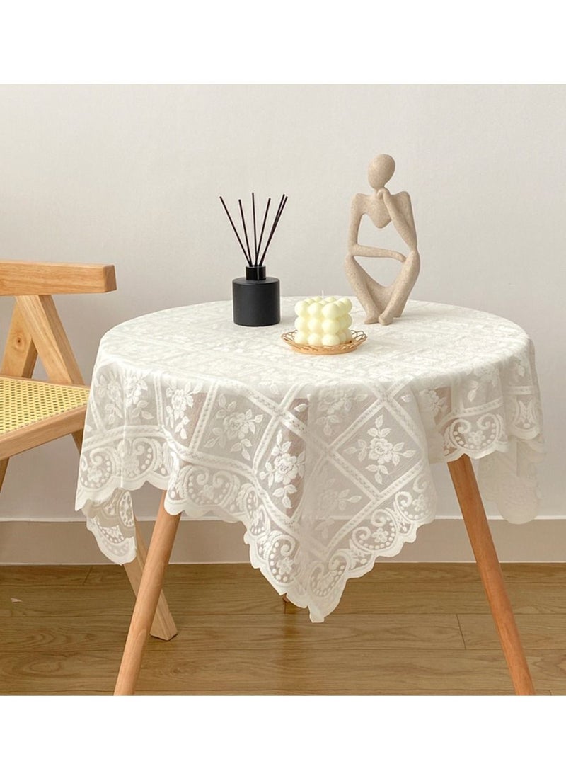Nordic style beige lace tablecloth