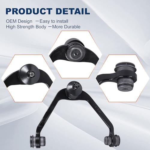 KUIPERAUTO 14PCS Front Suspension Kit Upper Control Arm Compatible For 1997-2002 Ford F150 Expedition Compatible for 1998-2002 Lincoln Navigator 2WD with Bolt Sway Bar,Ball Joint, Inner Outer Tie Rods - Image 2