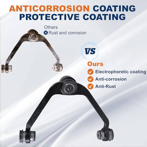 KUIPERAUTO 14PCS Front Suspension Kit Upper Control Arm Compatible For 1997-2002 Ford F150 Expedition Compatible for 1998-2002 Lincoln Navigator 2WD with Bolt Sway Bar,Ball Joint, Inner Outer Tie Rods - Image 3