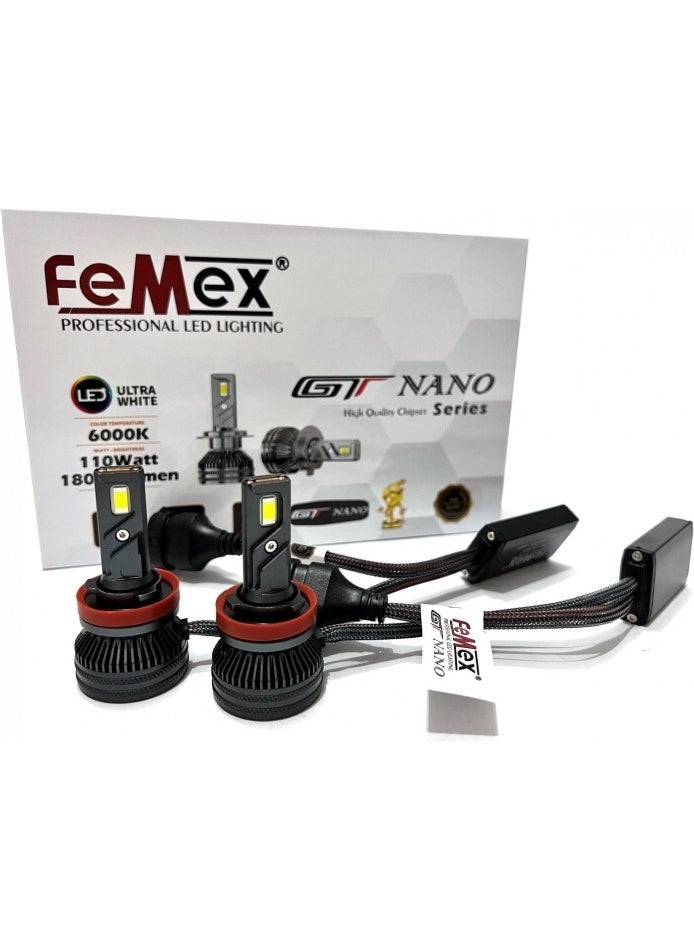 Femex Gt Nano H11 Lightning Effect LED Xenon 110W 18000 Lumen  - Image 1