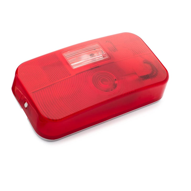 Lumitronics Red Surface Mount Light, Stop/Turn/Tail/Backup for RV, Trailer, Camper, 5th Wheel and Motorhomes (White)