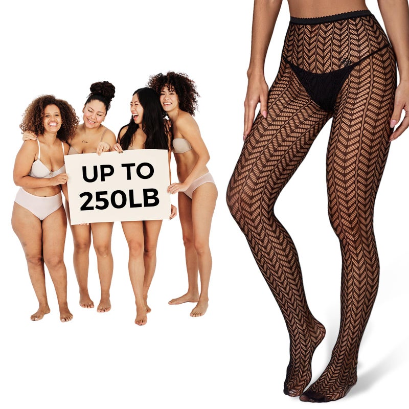 Buauty 3 Pairs Lace Patterned Fishnet Tights for Women, Black Fishnets Leggings Lace Tights with Designs for Women, Floral Stockings Small Hole Pattern Leggings Net Pantyhose - Image 4