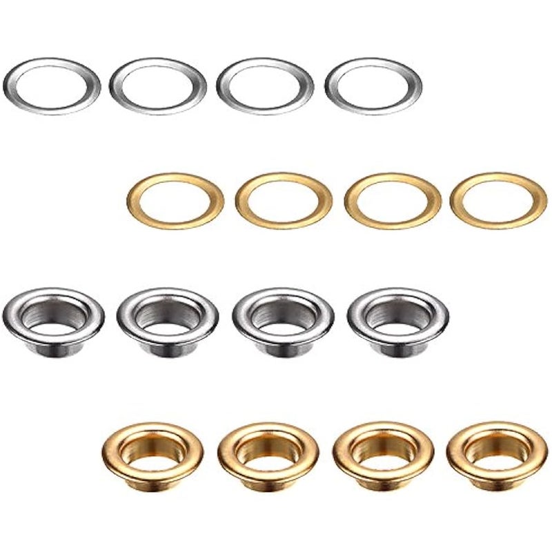 1/4 Inch Grommet Kit 200 Sets Grommets Eyelets with 3 Pieces Install Tool Kit (2 Colors A) - Image 4