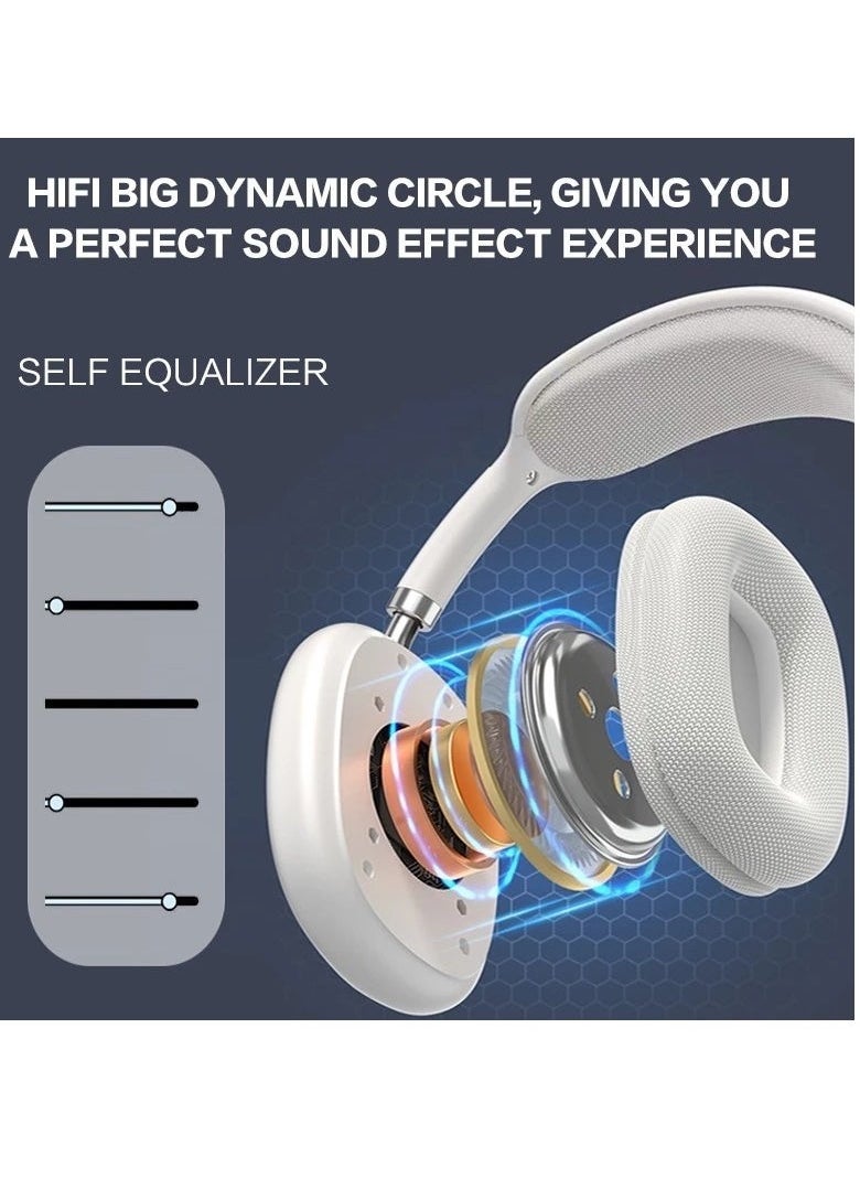 JAJEEK - P9 Bluetooth Wireless Headset Over-Ear Headphones | Noise-Canceling Stereo Sound | Comfortable Soft Cushions | Long Battery Life & Foldable Design | Built-In Microphone for Calls | Perfect for Travel, Gaming, Music & Work - Image 1