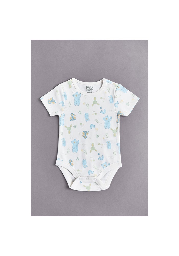 R&B 3 Pack Printed Bodysuits with Short Sleeves - Image 3