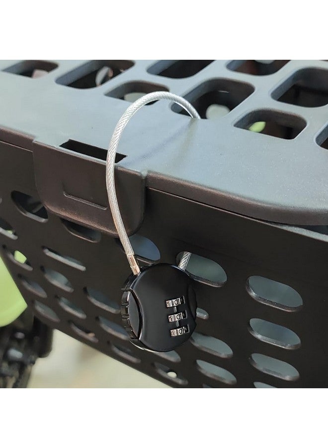 ANZAILALA Number Lock Combination Lock With Zinc Alloy Steel Cable Lock Small Locks For Travel Suitcase, Backpack, Lockers, Case, Toolbox (Pack Of 2 - Black, Silver) - Image 5