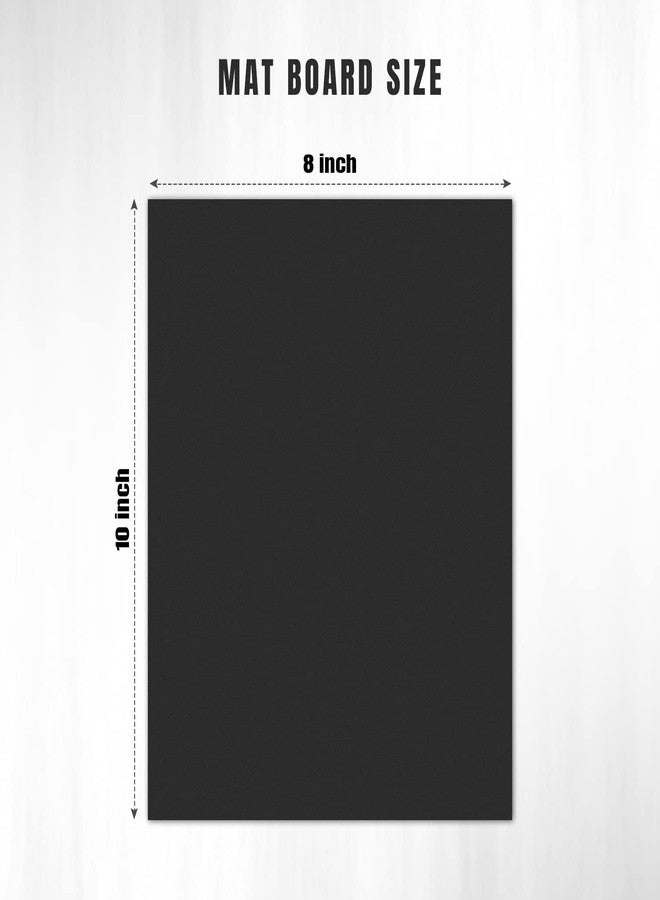AUEAR, 15 Pack 8x10 Uncut Matte Boards Black Photo Mat Board Great for Picture Framing, Print, Artwork - Image 2