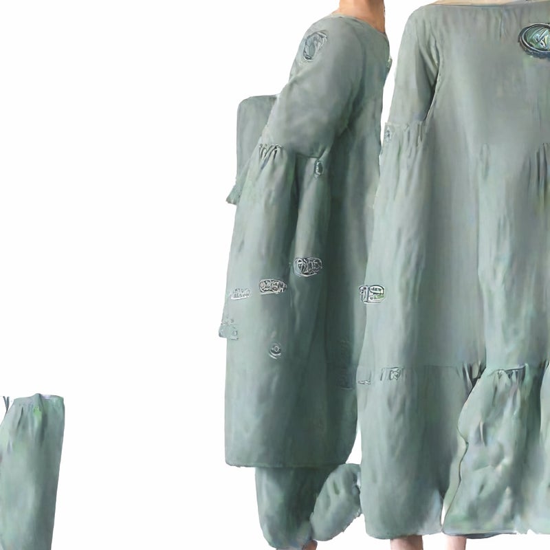 Women's Casual Long Sleeve Drawstring Back Tie Dress with Shirring Detail - Image 5