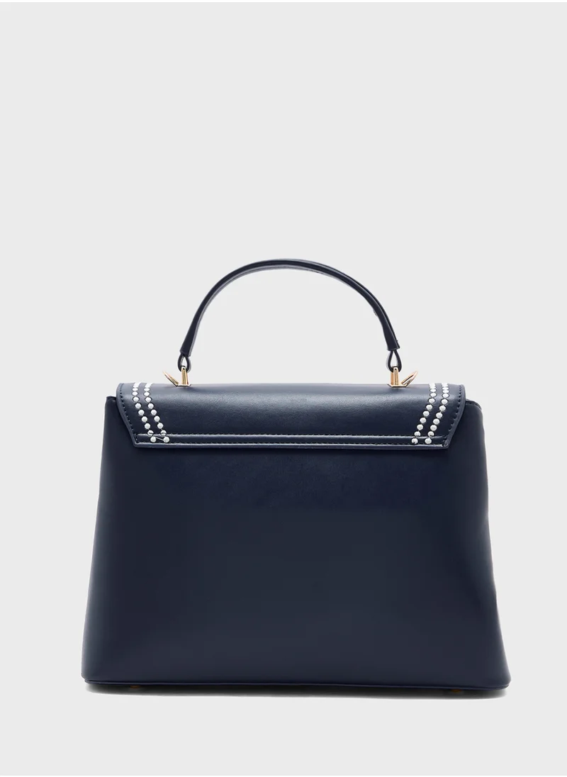 ELLA Embroidered Panel Satchel Bag