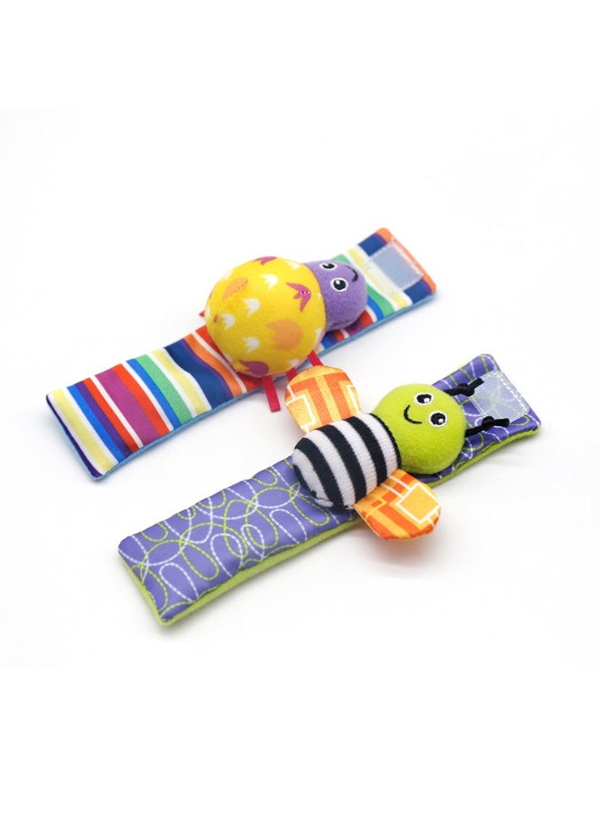 HIFINIT Top-Quality Material 4-Piece Infant Socks And Wrist Rattles Toy Set For Kids - Image 5