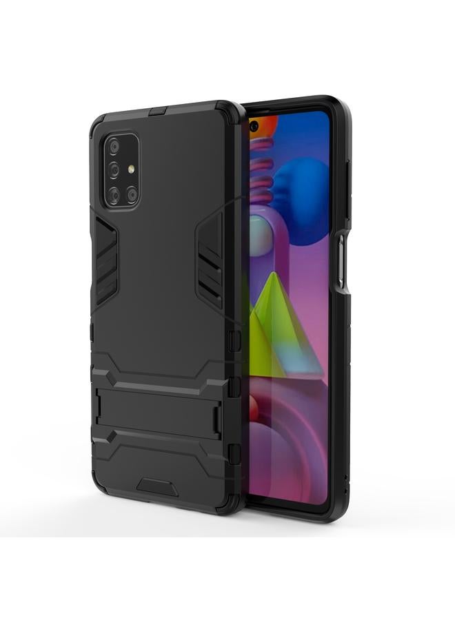 اس-توب جراب لهاتف Samsung Galaxy M51 من PC + جراب واقٍ مقاوم للصدمات من مادة TPU مع حامل - Image 1