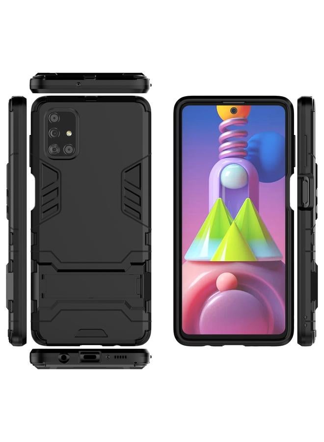 اس-توب جراب لهاتف Samsung Galaxy M51 من PC + جراب واقٍ مقاوم للصدمات من مادة TPU مع حامل - Image 5