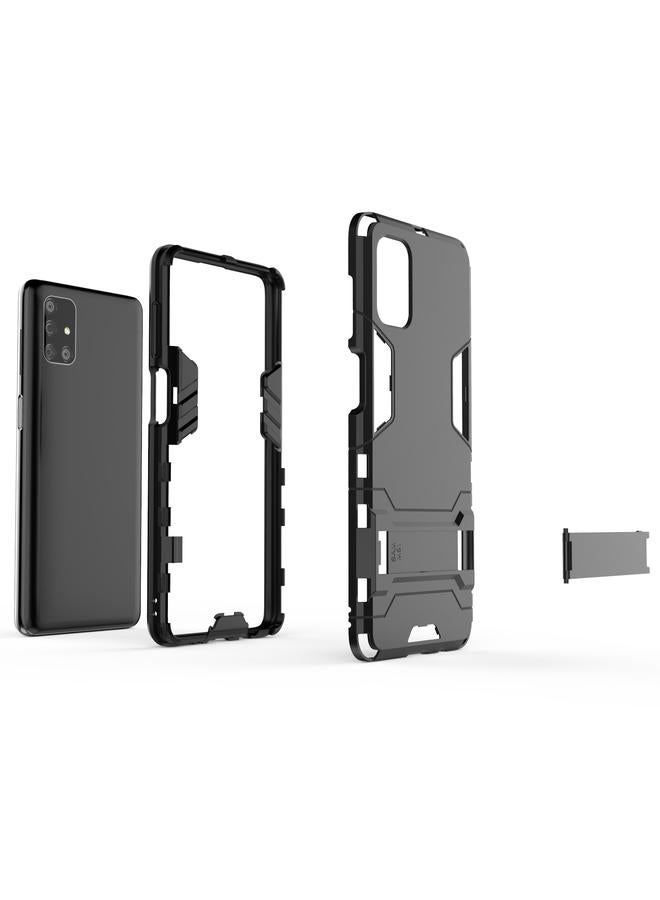 اس-توب جراب لهاتف Samsung Galaxy M51 من PC + جراب واقٍ مقاوم للصدمات من مادة TPU مع حامل - Image 4