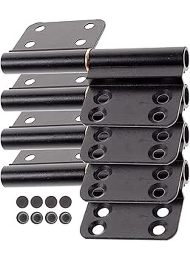Kichvoe 4pcs Black Metal Bathroom Door Hinges 35mm Heavy Duty Interior Hardware Replacement - Image 1