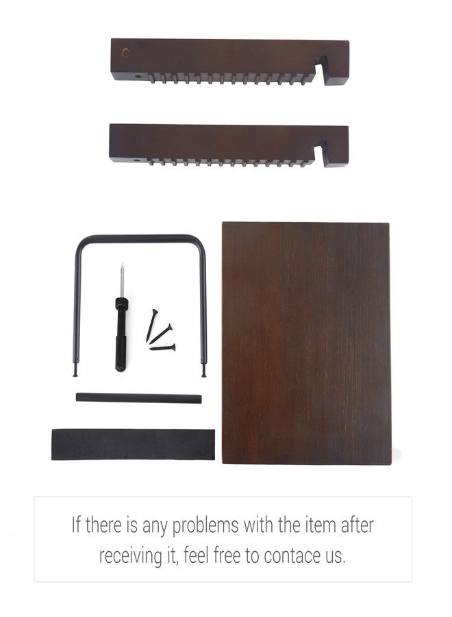 أم كونو حامل تخزين أسطوانات الفينيل من Mkono، حامل عرض ألبومات عصري من الخشب الصلب مع رف معدني أسود، منظم ديكور منزلي ريفي لأسطوانات الفينيل، يتسع لما يصل إلى 30 ألبومًا، 11.8 بوصة طول × 7 بوصة عرض × 8.7 بوصة ارتفاع، بني - Image 4