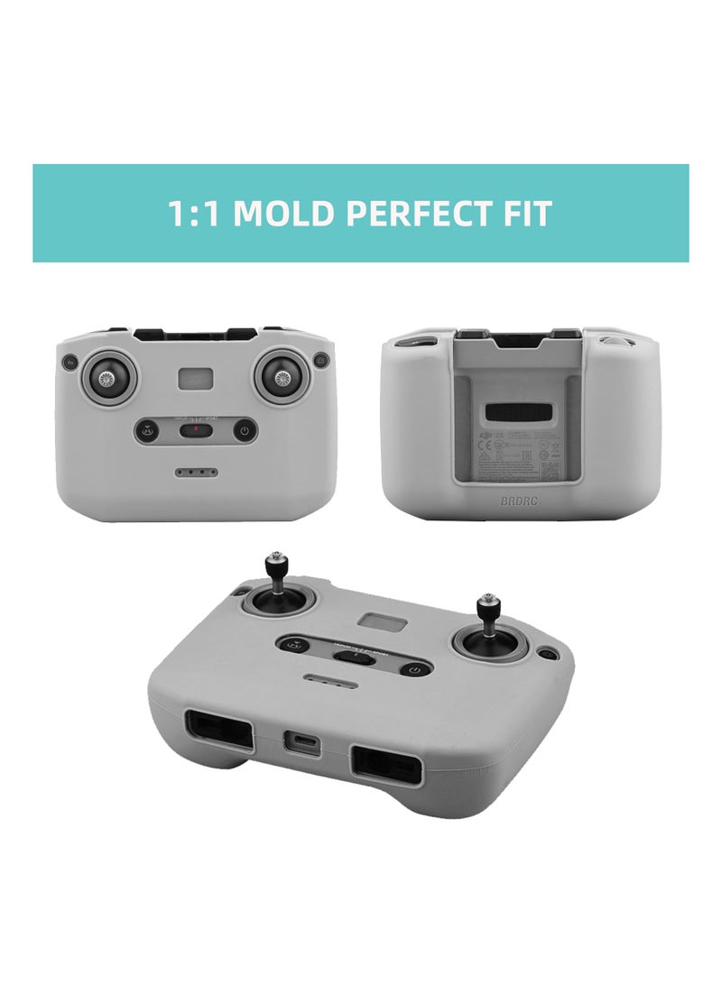 Silicone Remote Control Cover for DJI RC N1 Remote Control, Protective Case Silicone Controller Cover Compatible with MINI 2/Mavic 3/Mini 3 Pro Controller Collision Protector Accessory (Grey) - Image 2