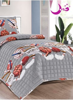 Moon 3 Piece Summer Childrens Quilt Set Microfiber 210x160 cm  - Image 3