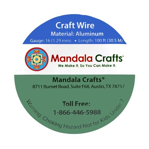 Mandala Crafts 16 Gauge Anodized Aluminum Craft Wire for Jewelry Making - 100 FT Colored Flexible Gray Wire - Bendable for Bonsai Armature Crafting Sculpting - Image 3