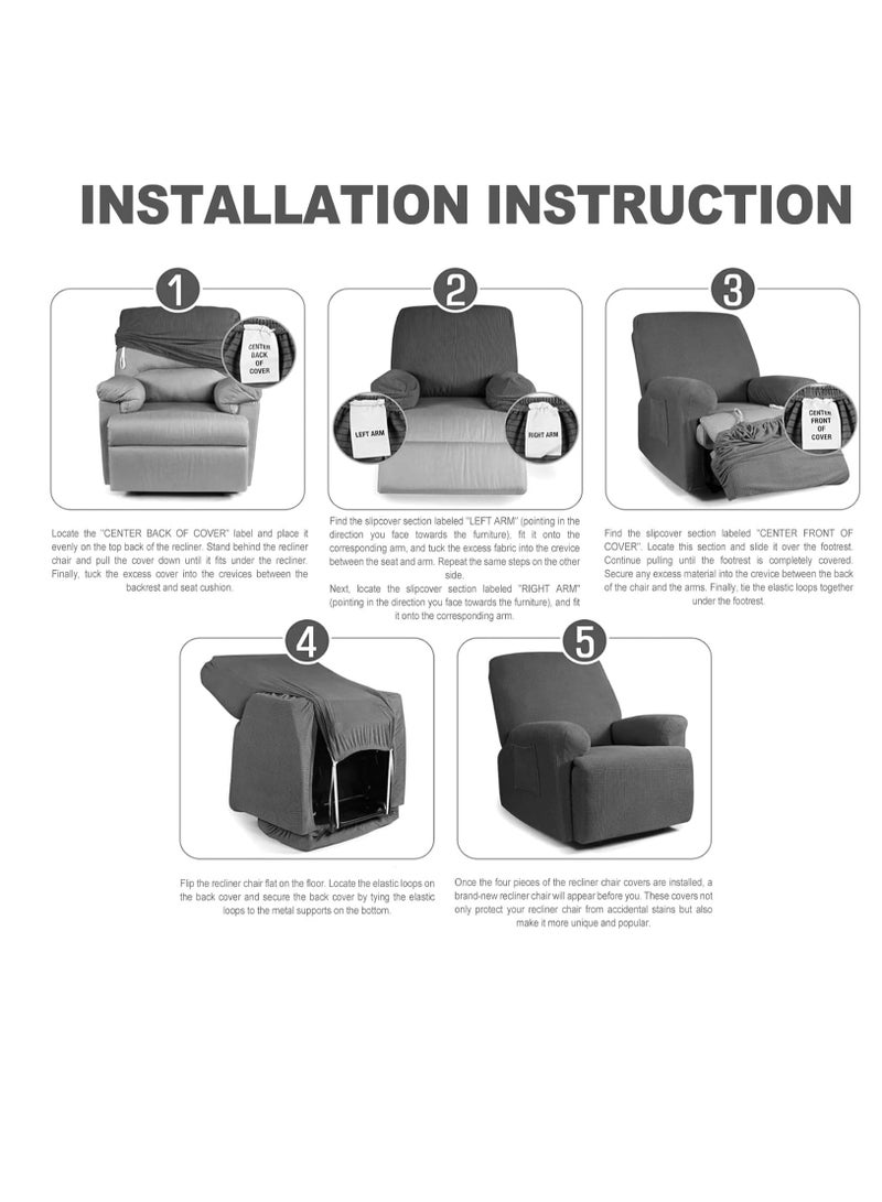 Chihuahua functional sofa cover thickened full package rocking chair recliner cover single elastic massage waterproof chair cover - Image 3