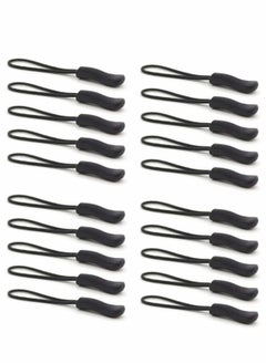 Excefore Zipper Pull Head, Durable Zipper Replacement Zipper Label Extension Holder Suitable For Luggage, Backpacks, Jackets, Wallets, Handbags (20 Pieces In Black)  - Image 1