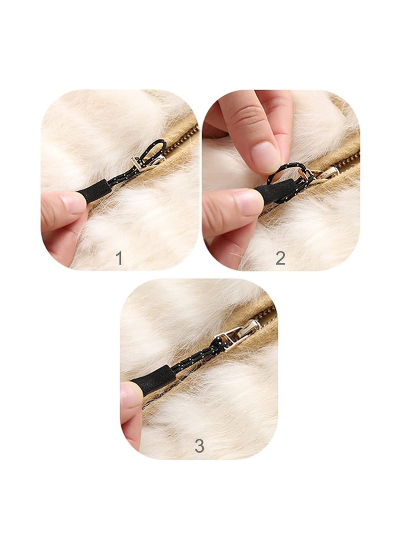 Excefore - Zipper Pull Head, Durable Zipper Replacement Zipper Label Extension Holder Suitable For Luggage, Backpacks, Jackets, Wallets, Handbags (20 Pieces In Black) - Image 1