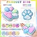 Arrowbash 10 Pack 5 Inch Giant Cat Paw Taba Squeeze Big Cat Paw Squeeze Colorful Large Taba Soft Silicone Handmade Stretchable Springy Gifts for Adult Office Stress Relief Birthday Novelty Sequin - Image 4