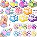 Arrowbash 10 Pack 5 Inch Giant Cat Paw Taba Squeeze Big Cat Paw Squeeze Colorful Large Taba Soft Silicone Handmade Stretchable Springy Gifts for Adult Office Stress Relief Birthday Novelty Sequin - Image 2