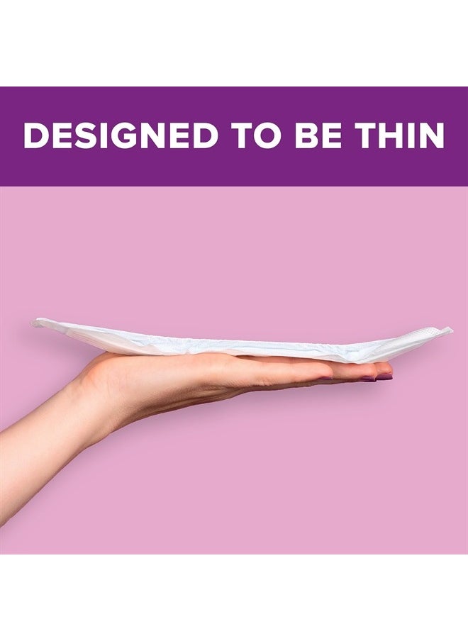Ultra Thin Incontinence Pads with Wings & Postpartum Incontinence Pads, 4 Drop Moderate Absorbency, Regular Length, 90 Count (Pack of 3), Packaging May Vary