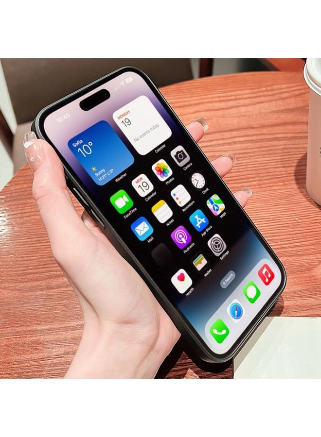 زبون جراب لهاتف iPhone 12 Pro بنمط مكعبات ألعاب ملونة، جراب هاتف زجاجي مقاوم للصدمات - Image 3